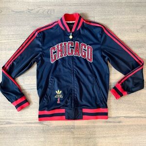 Adidas Chicago Bulls Derrik Rose #1 Sports Fan Full Zip Jacket-Size Small